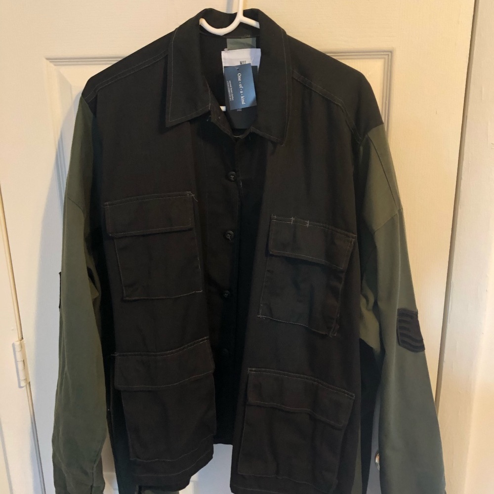 Oversized multi pocket army jacket
